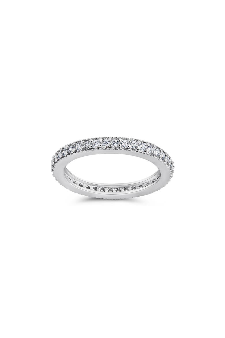 Sterling Silver Sparkling CZ Band Ring, Main, color, SILVER