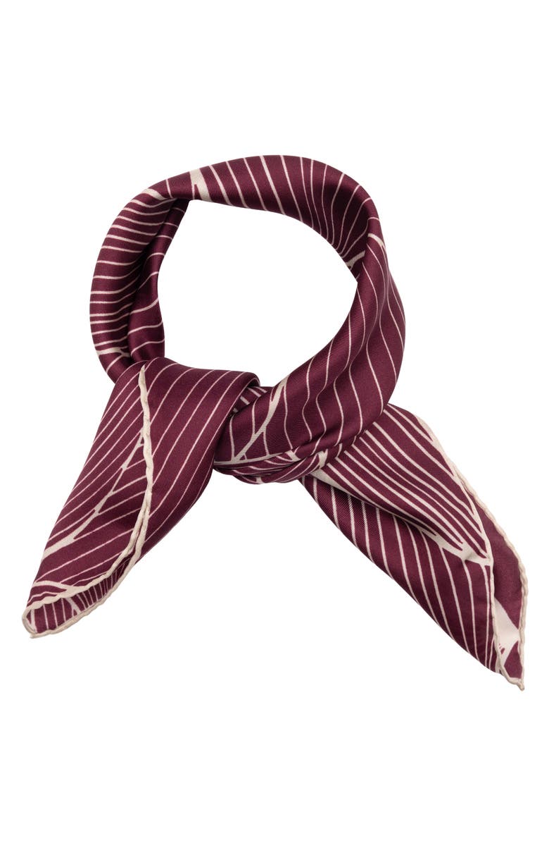 Elizabetta Fior di Loto - Silk Bandana, Alternate, color, Burgundy