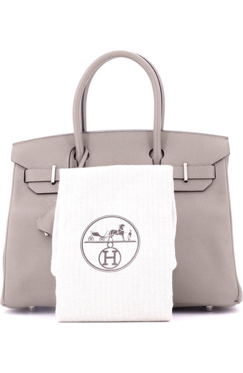 Pre-Owned Hermes Birkin Handbag Grey Epsom with Palladium Hardware 30, Alternate, color, Gris Asphalte