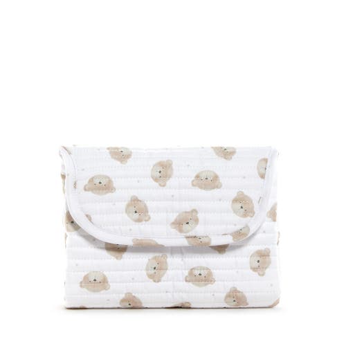 Trvl Design Teddy Bear Quilted Changing Pad In Tan
