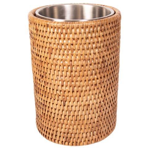 Artifacts Rattan Stainless Steel Wine Chiller