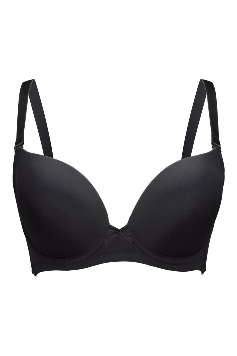Emma Full-Figure Convertible Plunge Bra, Alternate, color, BLACK
