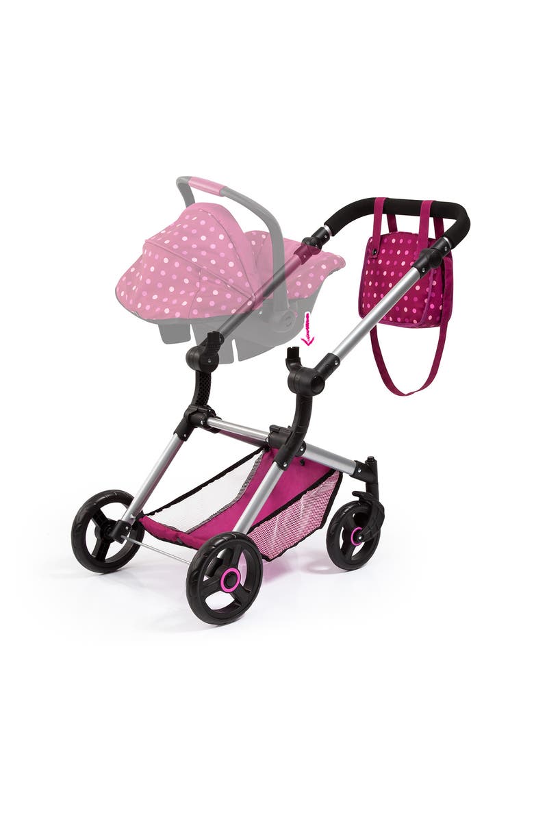 Bayer Design City Doll Pram For Dolls Up to 20 Inches, Alternate, color, Red