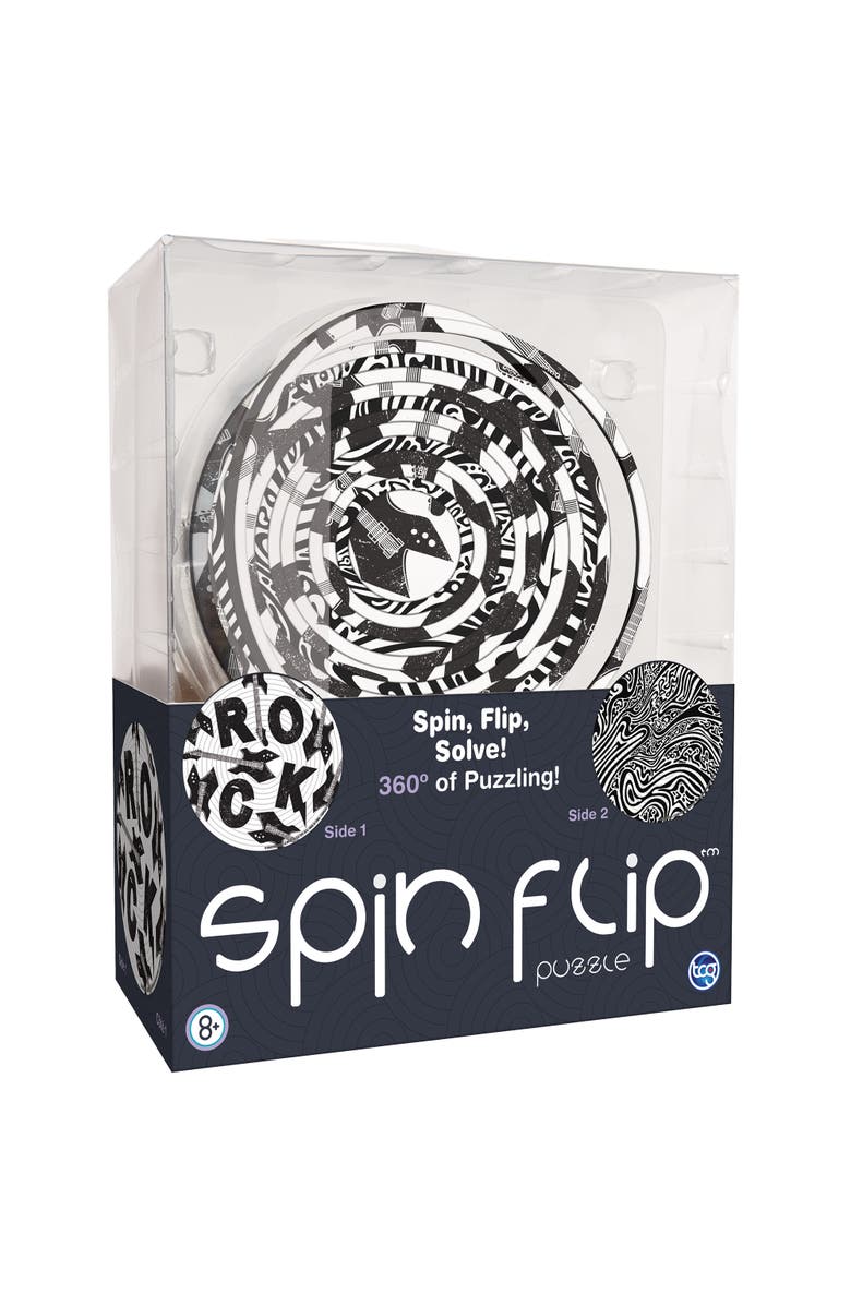 Spin Flip Puzzle Hypnotic 2L 14 Rings 2In1 Doublesided Puzzle, Main, color, Multicolored