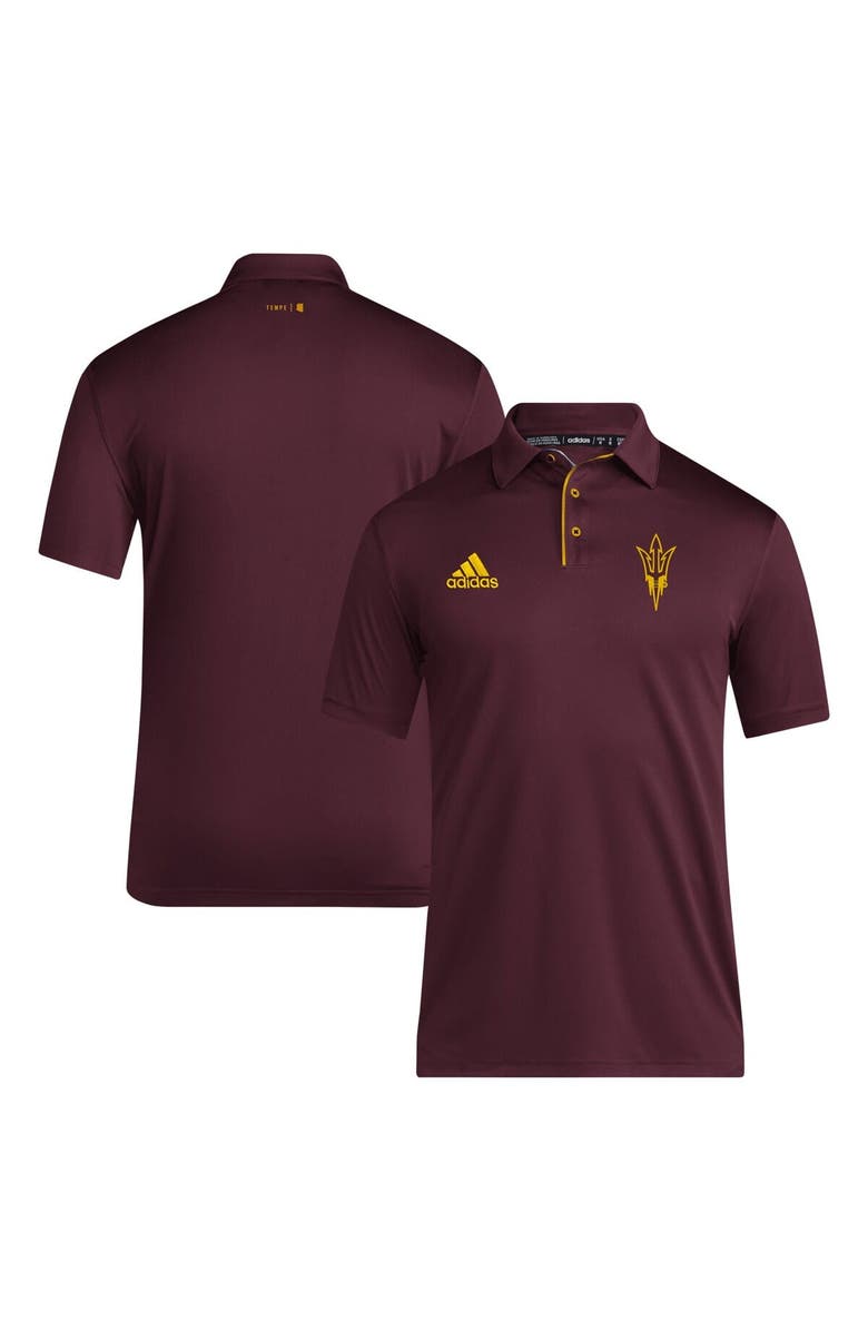 adidas Men's adidas Maroon Arizona State Sun Devils 2024 Coaches AEROREADY Polo, Main, color, 
