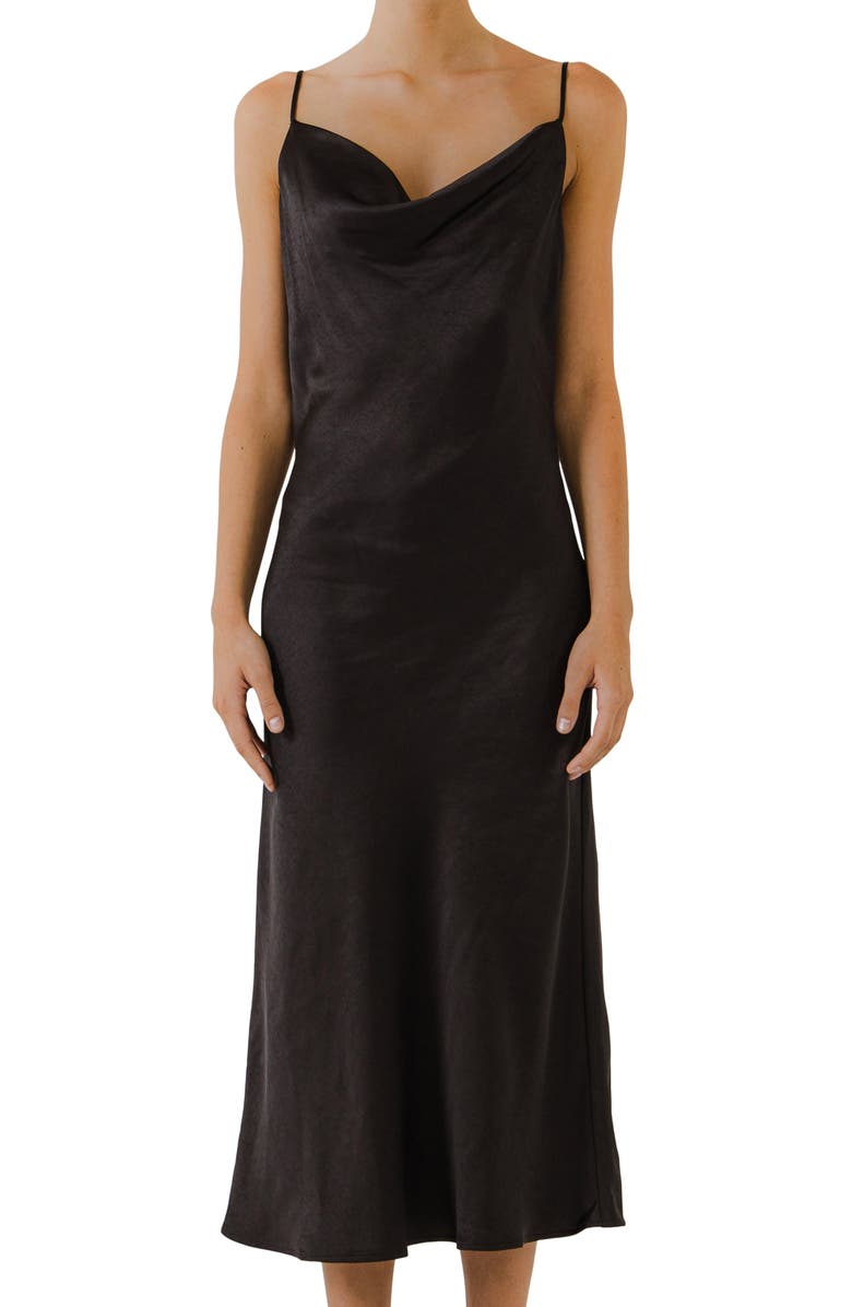 Endless Rose Satin Midi Dress, Main, color,