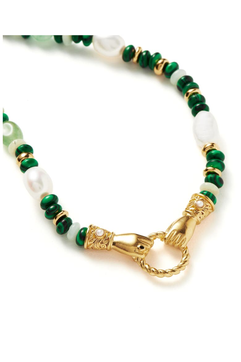 x Harris Reed In Good Hands Beaded Pendant Necklace, Alternate, color, GOLD