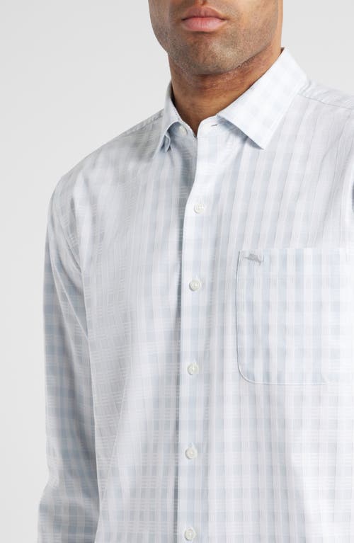 Tommy Bahama Sarasota Stretch Check Islandzone® Button-up Shirt In Fog Grey
