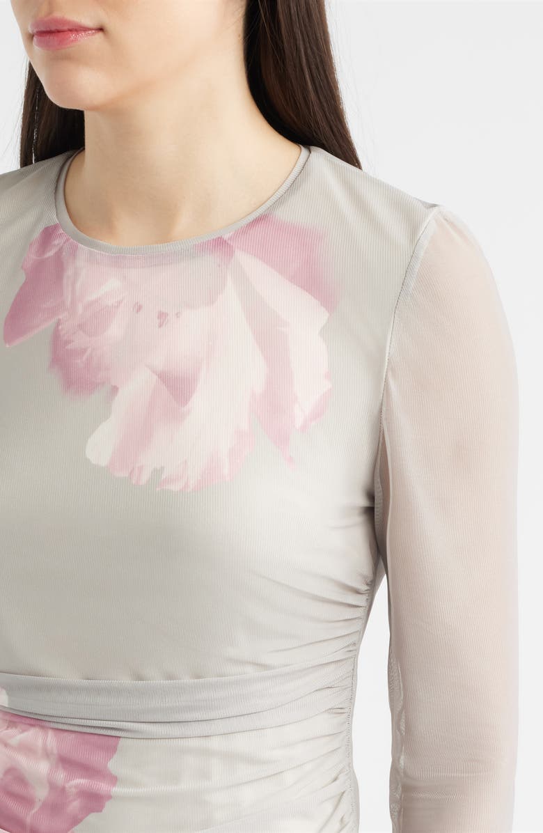 Anne Klein Ruched Long Sleeve Dress, Alternate, color, 