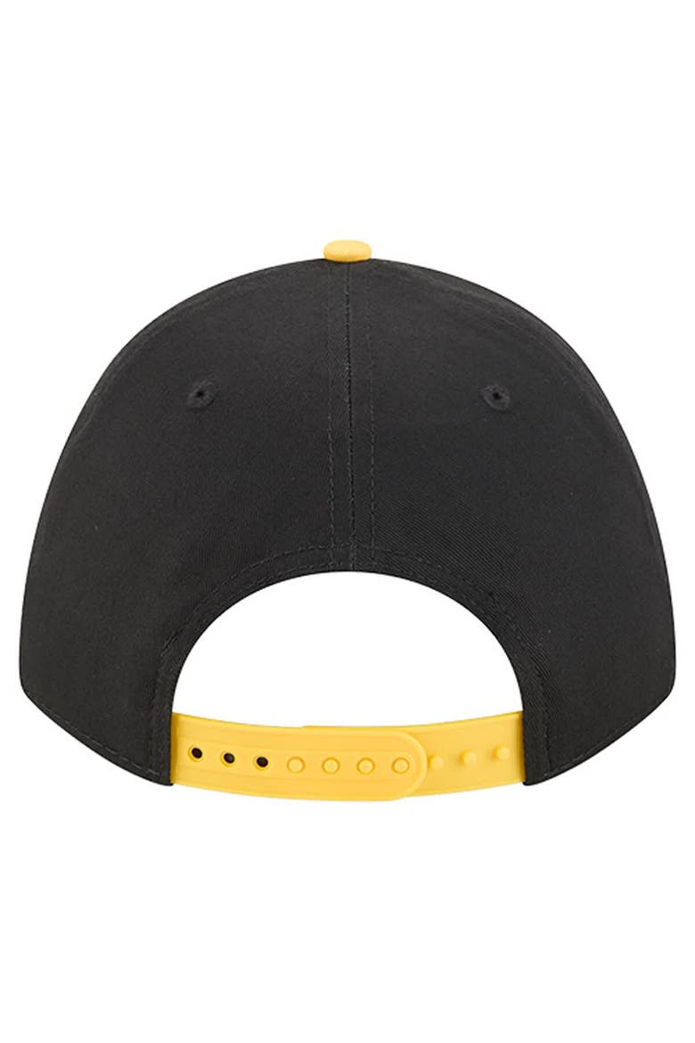 Men's New Era  Black Pittsburgh Steelers  Arch COOLERA 9FORTY A-Frame M-Crown Adjustable Hat, Alternate, color, Black