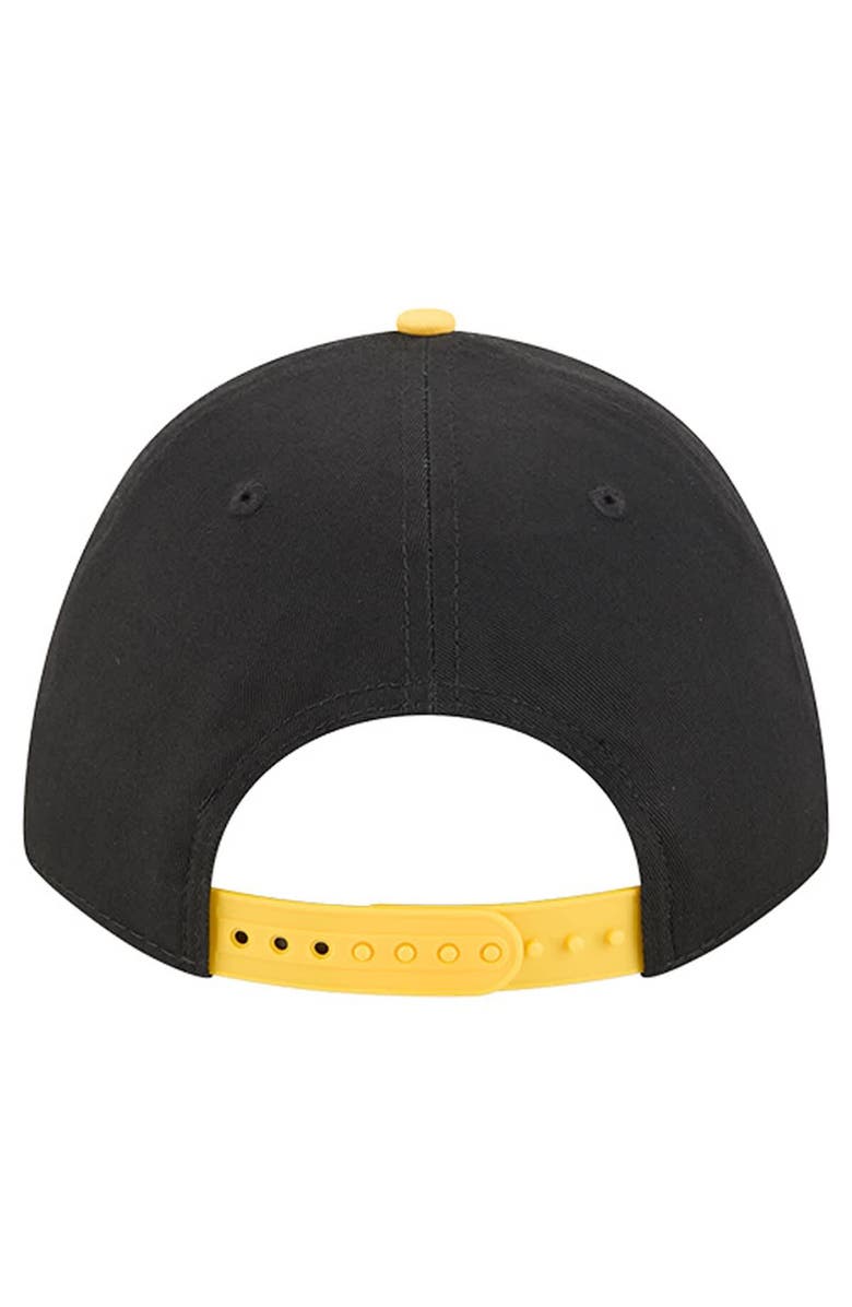 New Era Men
s New Era  Black Pittsburgh Steelers  Arch COOLERA 9FORTY A-Frame M-Crown Adjustable Hat, Alternate, color, Black
