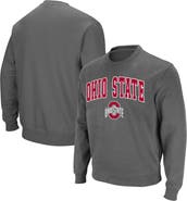 COLOSSEUM Men's Colosseum Charcoal Ohio State Buckeyes Team Arch & Logo Tackle Twill Pullover Sweatshirt