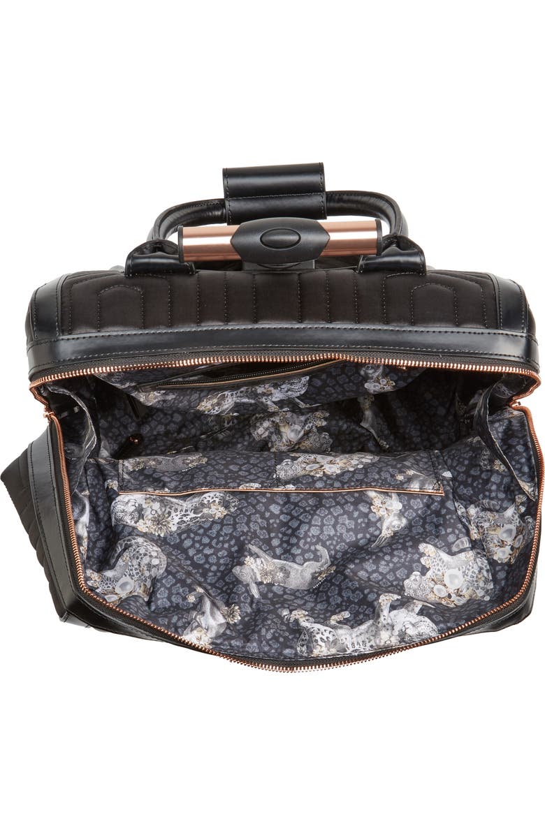 Ted Baker London Anisee Quilted Wheeled Travel Bag, Alternate, color,