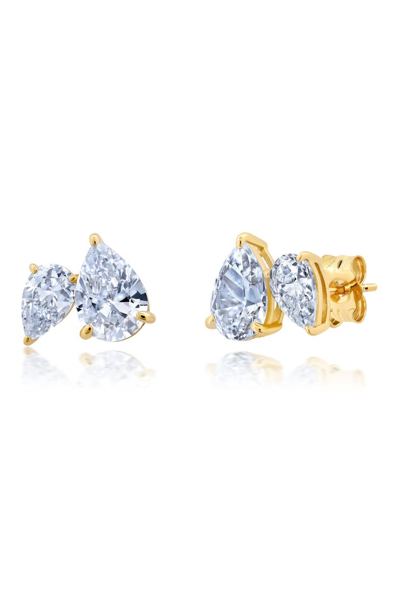 Small Up And Down Pear Cut Earrings, Main, color, GOLD