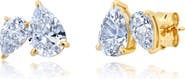 Crislu Small Up And Down Pear Cut Earrings