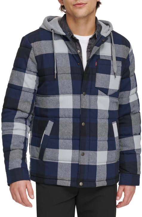 Quilted Plaid Hooded Shacket