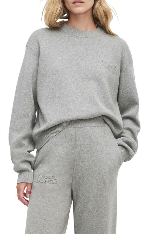 Favorite Daughter Fatigue Sisters Cotton & Cashmere Sweatshirt In Gray