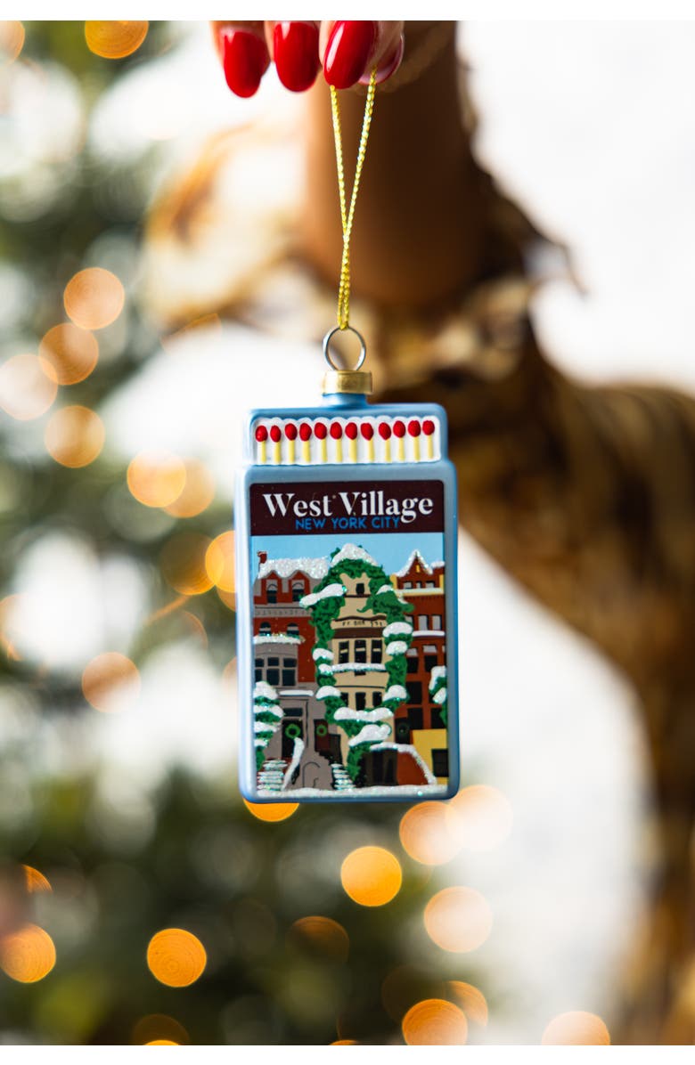 Furbish Matchbook Ornament - West Village, Alternate, color, Blue
