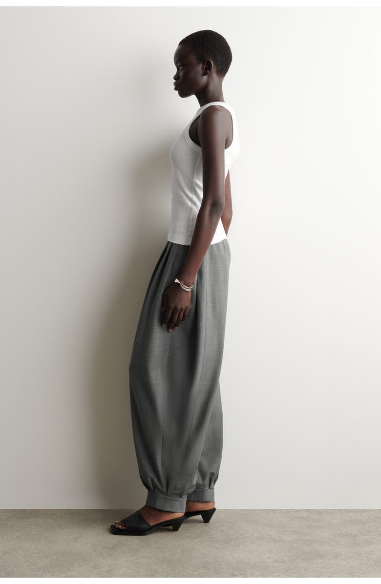 COS Ribbed Cotton Tank Top, Alternate, color, White