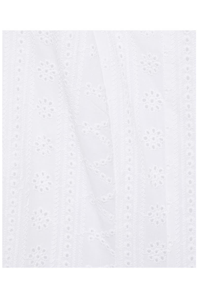 Embroidered Bubble Hem Sleeveless Midi Dress, Alternate, color, WHITE