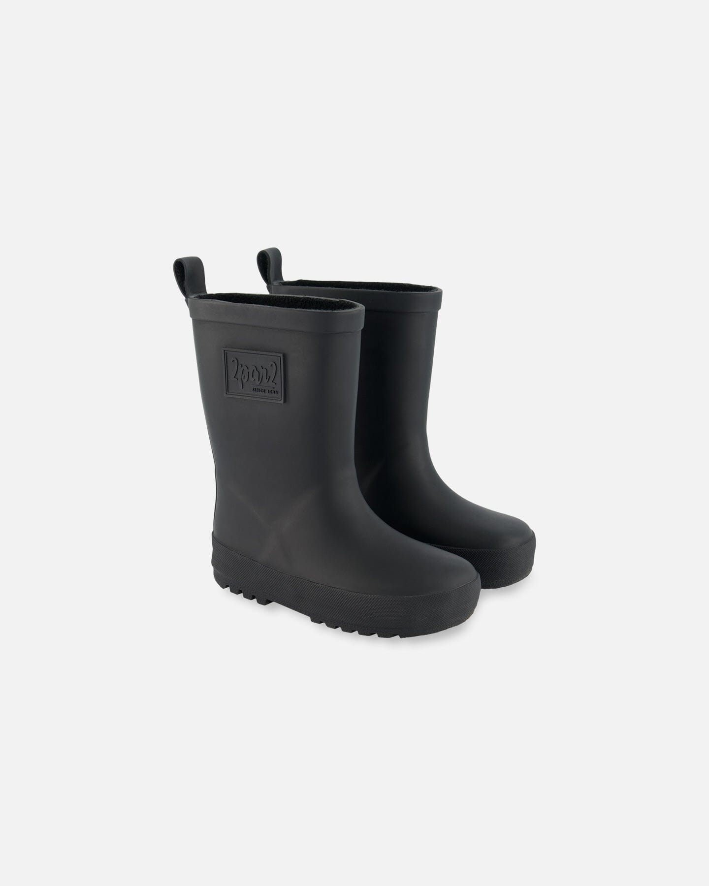 Deux par Deux Baby Unisex Rain Boots Black, Alternate, color, 