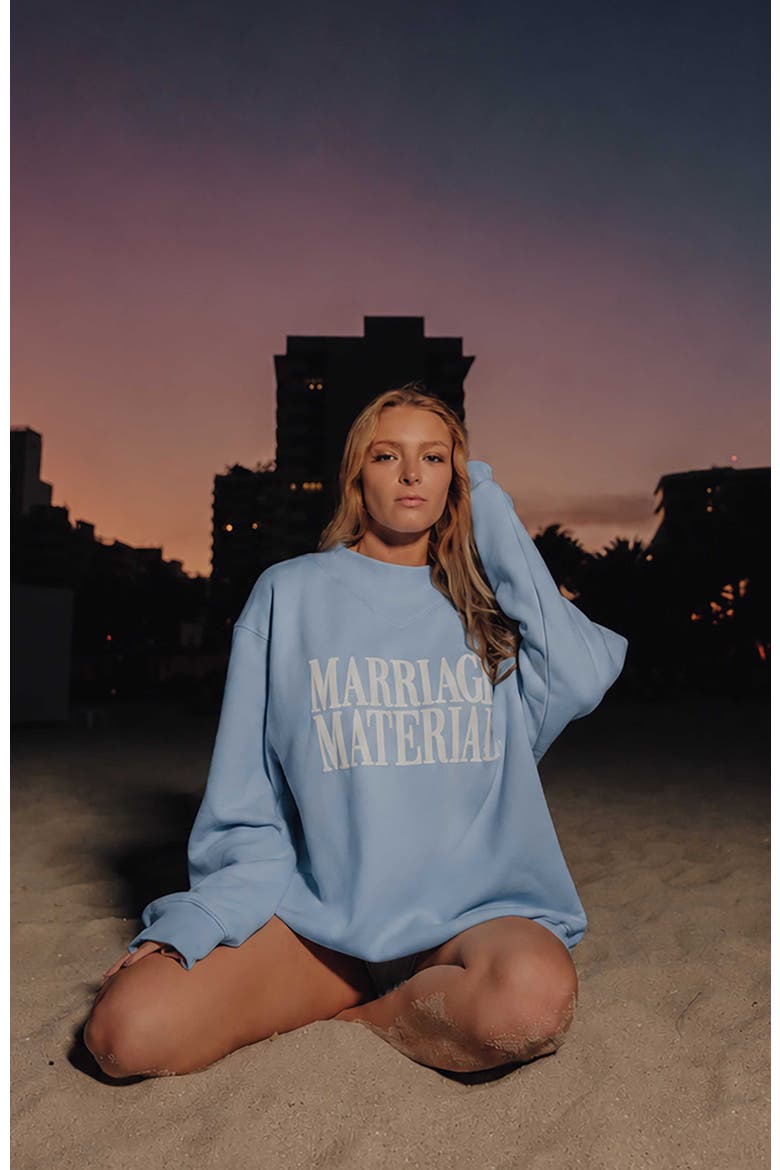 Marriage Material Mockneck, Alternate, color, Something Blue