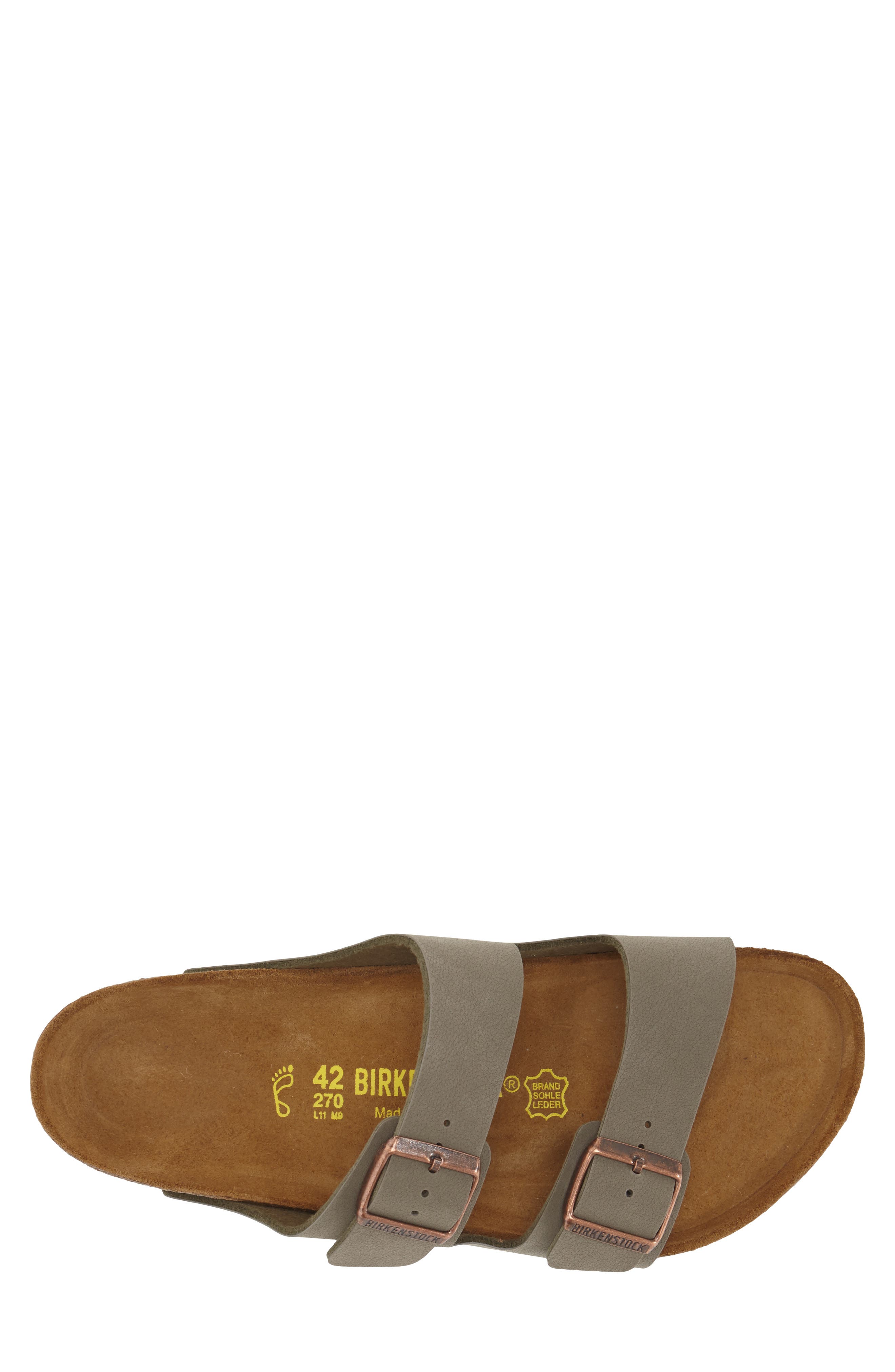 Birkenstock Arizona Slide Sandal, Alternate, color, Stone Birkibuc