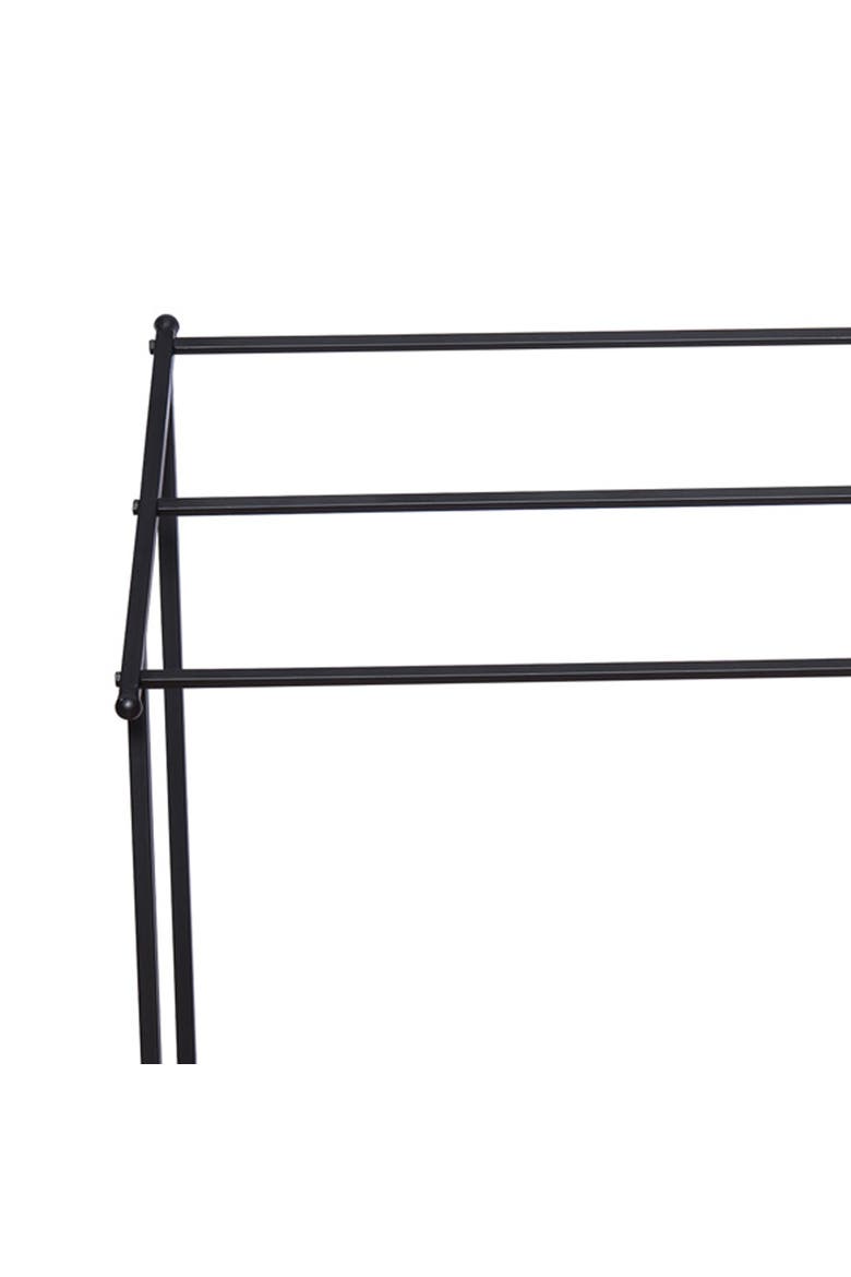 Iron 3-Rung Blanket & Quilt Storage Organizer Rack 30" x 36"", Alternate, color, Black