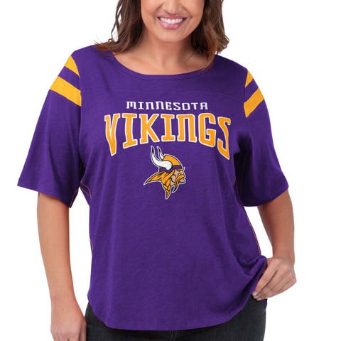 Women's G-III 4Her by Carl Banks Purple Minnesota Vikings Plus Size Linebacker T-Shirt
