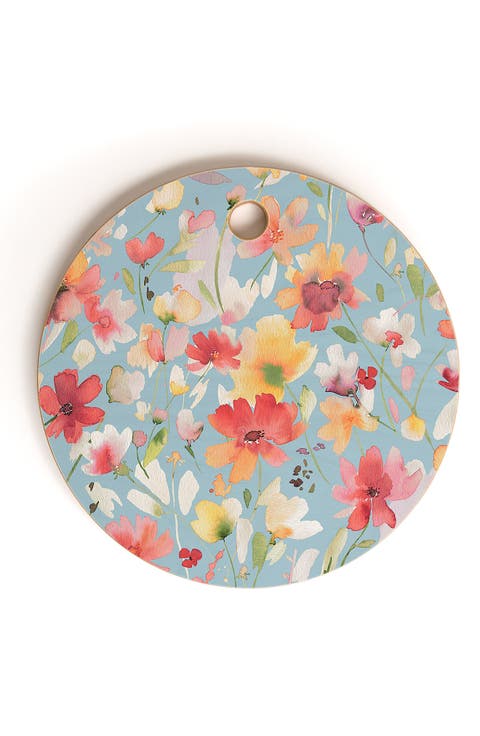 Spring Cosmos Wildflower Print Cutting Board