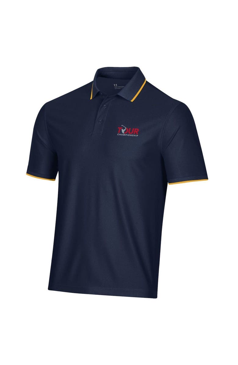 Under Armour Men's Under Armour Navy/Gold TOUR Championship Playoff 2.0 Performance Pique Polo, Alternate, color, Navy