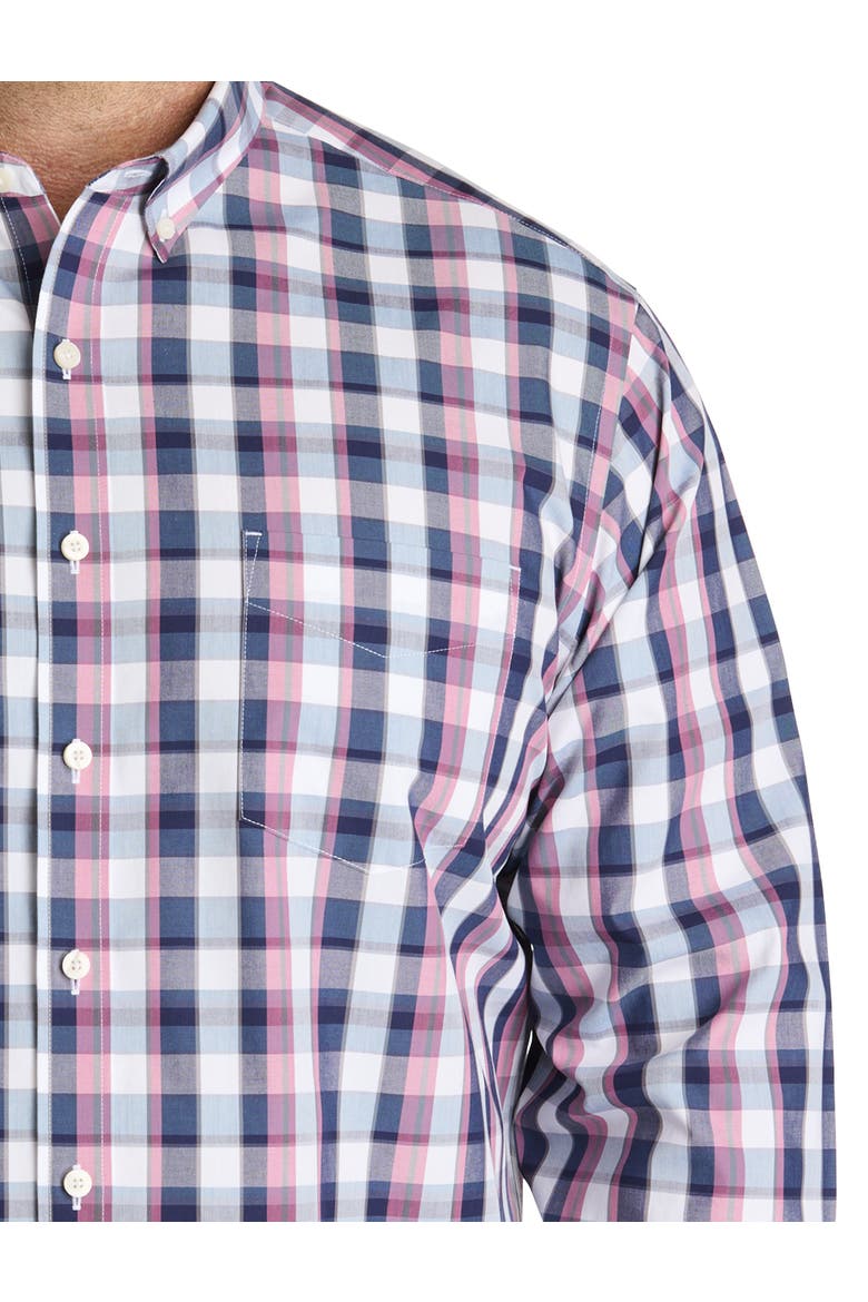 Big & Tall Schwarz Sport Shirt, Alternate, color, BLUE