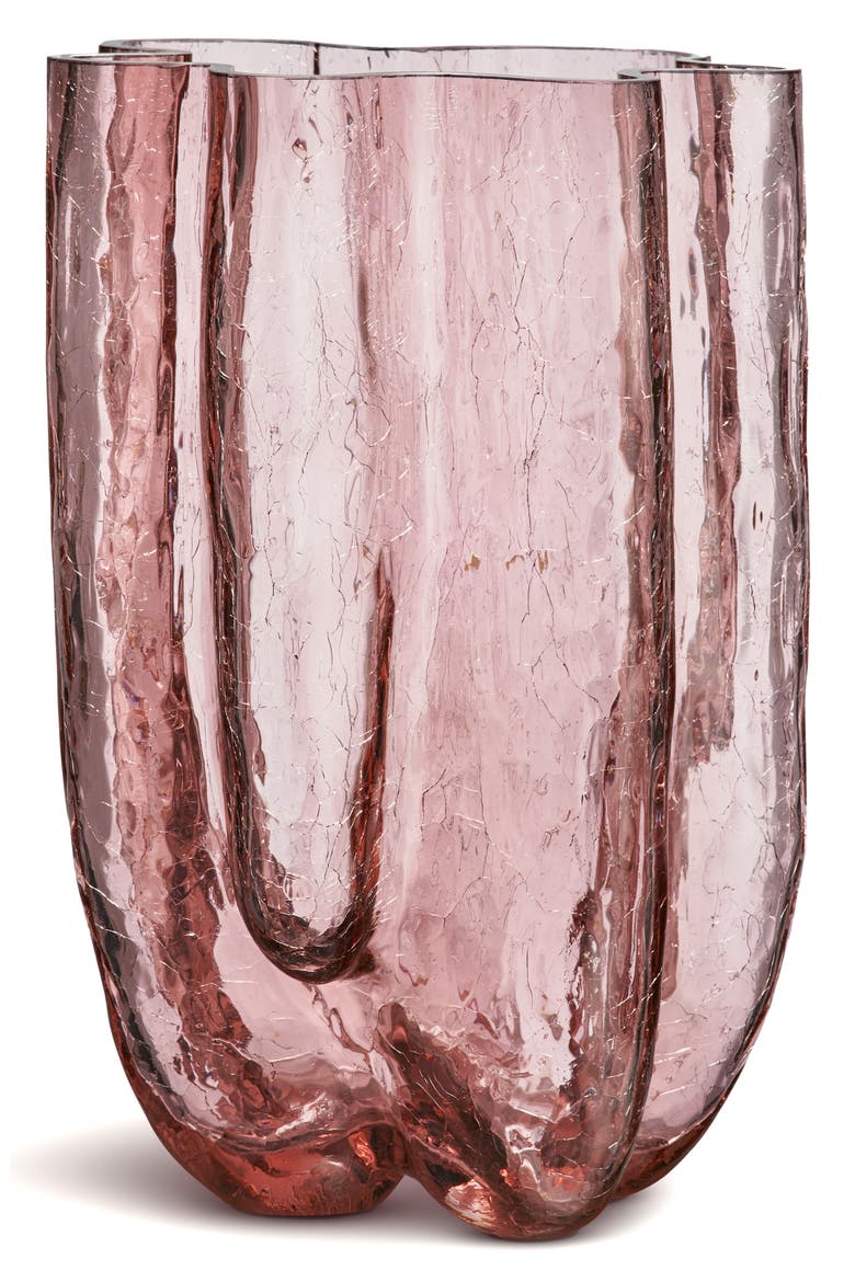 Crackle Extralarge Vase, Main, color, PINK