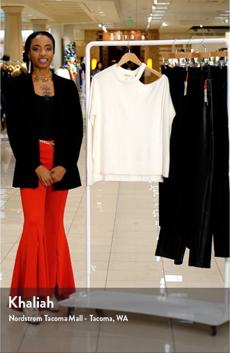 Oversize Single Cold Shoulder Cotton Blend Sweater, sales video thumbnail