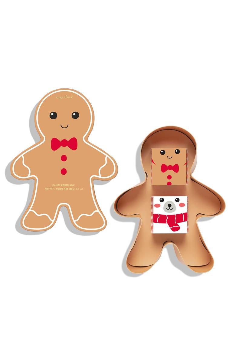 sugarfina Gingerbread Man 2-Piece Candy Bento Box, Alternate, color, 