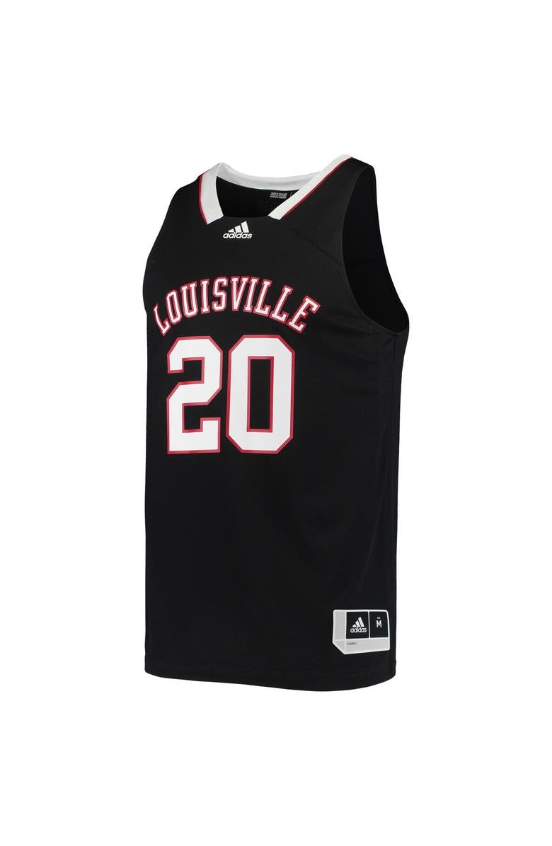 adidas Men's adidas #20 Black Louisville Cardinals Reverse Retro Jersey, Alternate, color, 
