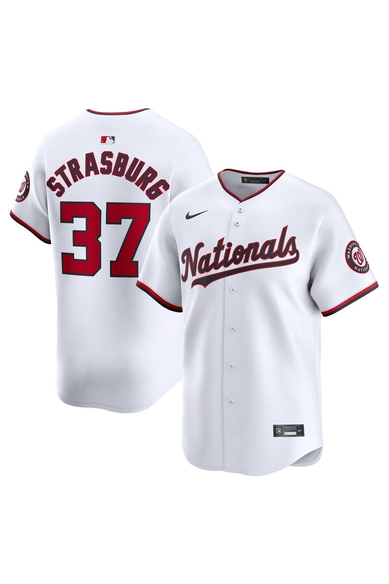 Men's Nike Stephen Strasburg White Washington Nationals Home Limited Player Jersey, Alternate, color, White