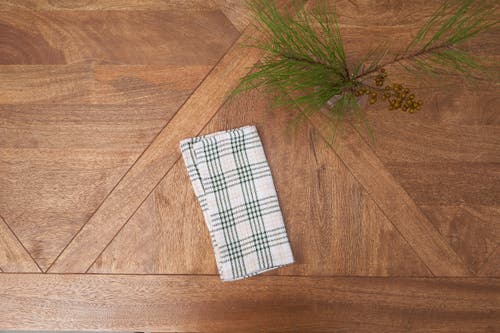 C & F Home C&f Home Sage & Gold Plaid Napkin Set Of 6 In Green