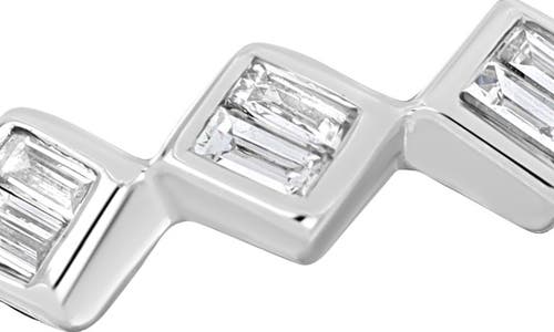 Bony Levy 18k Gold Baguette Cut Diamond Band Ring In Silver