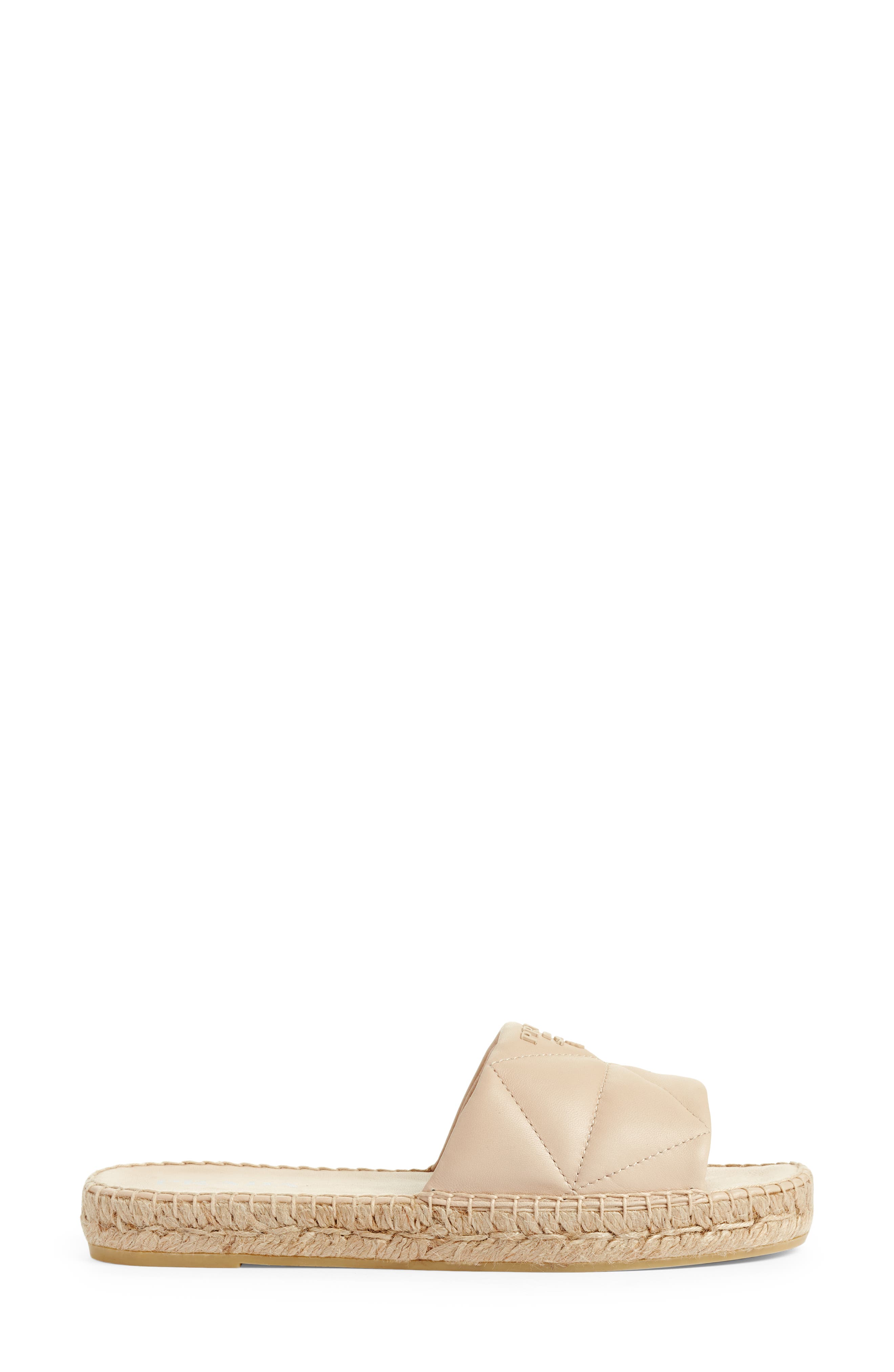 Quilted Leather Slide Sandal, Alternate, color, DESERTO