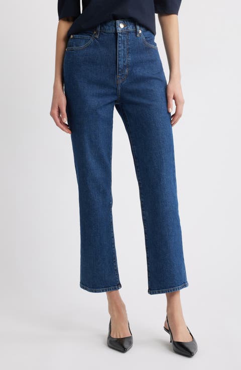 The Ruler High Waist Ankle Straight Leg Jeans