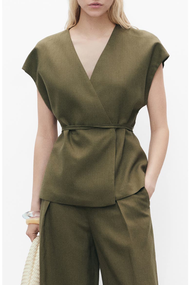 Wrap Top, Main, color, KHAKI GREEN
