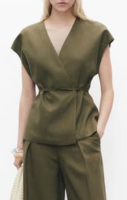 MANGO Wrap Top