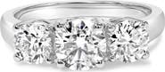 Haus of Brilliance 14K White Gold 2.00 Cttw Lab Grown Diamond 3 Stone Ring Band