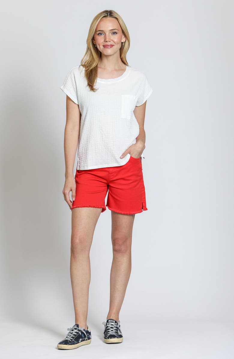 APNY Single Pocket Stretch Cotton Top, Alternate, color, White