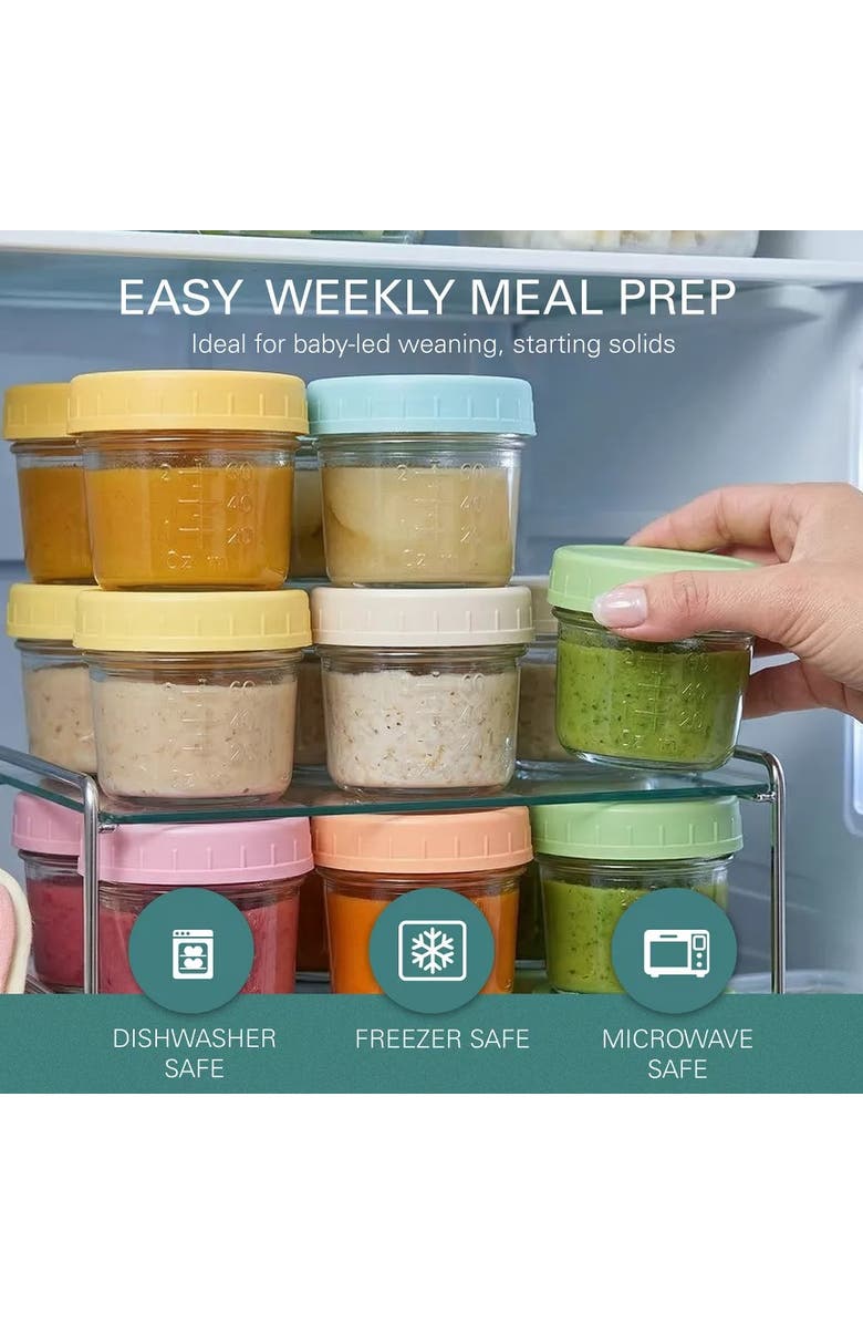 Sperric Glass Baby Food Storage Jars with Compact Baby Food Steamer and Blender Set, Alternate, color,