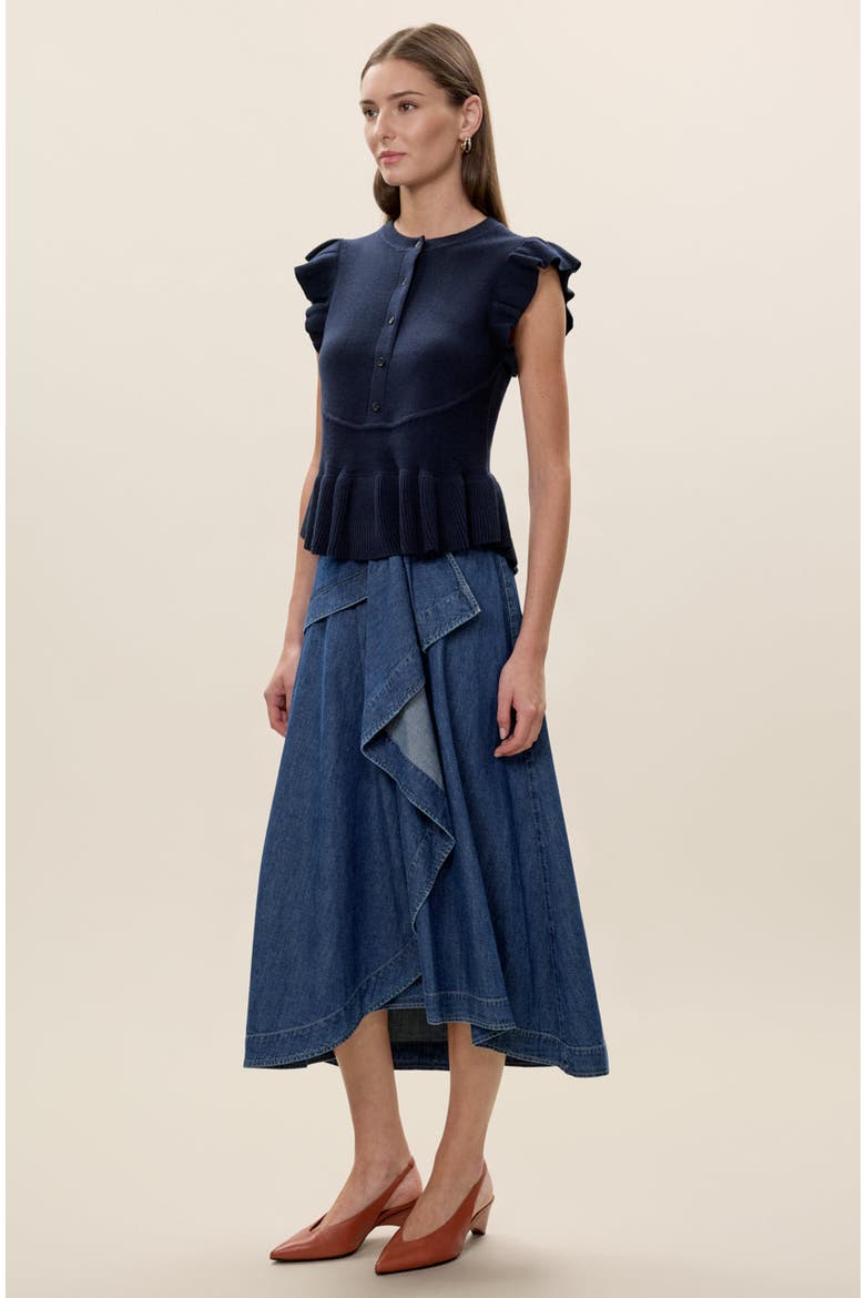 Rhea Knit Sweater, Alternate, color, Navy