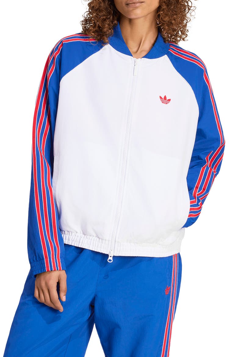 SST Track Jacket, Main, color, WHITE/COLLEGIATE ROYAL