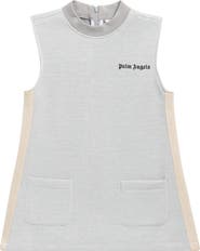 Palm Angels Kids' Metallic Knit Track Dress