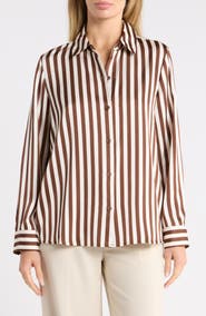Vince Camuto Striped Long Sleeve Button Shirt